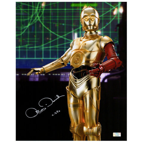 Anthony Daniels Autographed Star Wars C-3PO 11x14 Metallic Photo