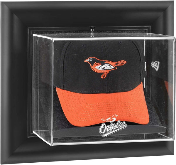 Orioles Black Framed Wall- Logo Cap Display Case - Fanatics