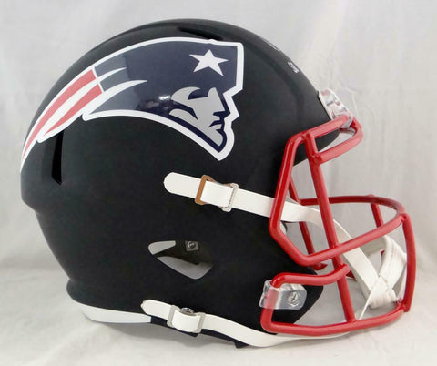 Sony Michel Signed Patriots F/S Flat Black Helmet W/ SB Champs- Beckett Auth *To