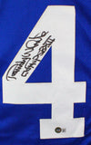Randy White Autographed Blue Pro Style Jersey w/ Insc- Beckett W Hologram *4