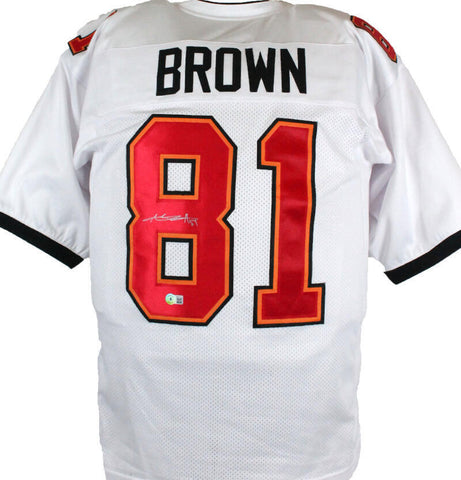 Antonio Brown Autographed White Pro Style Jersey-Beckett W Hologram *Silver