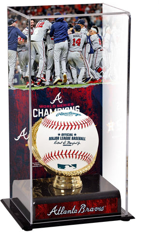 Braves 2021 MLB World Series Champions Sublimated Display Case with Image