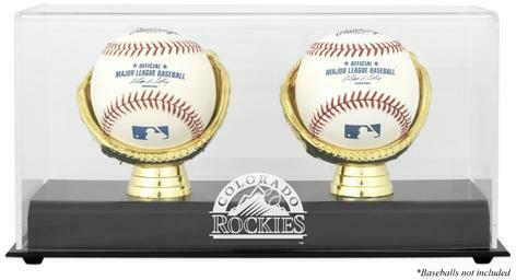 Rockies Gold Glove Double Baseball Logo Display Case - Fanatics