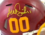 Alex Smith Autographed Washington Football Team Mini Helmet - Beckett W *Yellow