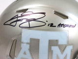Johnny Manziel Autographed TX A&M Flash Speed Mini Helmet w/Insc.-Beckett W Holo