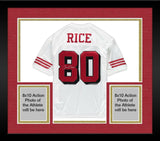 FRMD Jerry Rice 49ers Signed Wht Throwback Mitchell&Ness Auth Jersey