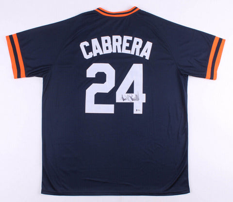 Miguel Cabrera Signed Detroit Tigers Custom Jersey (Beckett COA) Triple Crown