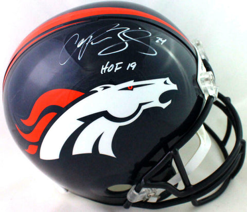 Champ Bailey Autographed Denver Broncos F/S Helmet W/ HOF- Beckett W *White