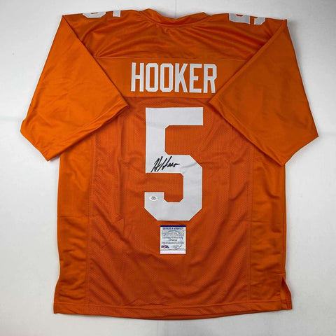 Autographed/Signed Hendon Hooker Tennessee Orange College Jersey PSA/DNA COA