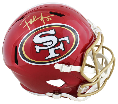 49ers Frank Gore Authentic Signed Flash Full Size Speed Rep Helmet BAS Witnessed