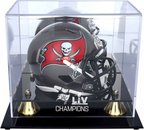 Tampa Bay Buccaneers Super Bowl LV Champs Golden Classic Mini Helmet Logo Case