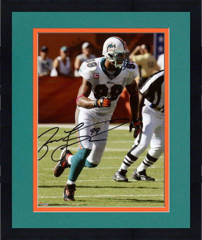 Framed Jason Taylor Miami Dolphins Autographed 8'' x 10'' Running Photograph