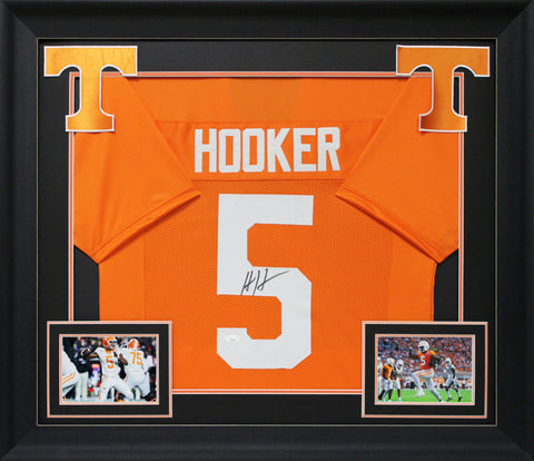 Tennessee Hendon Hooker Authentic Signed Orange Pro Style Framed Jersey JSA Wit