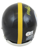 Steelers Mel Blount Authentic Signed Black Rep Mini Helmet BAS Witnessed