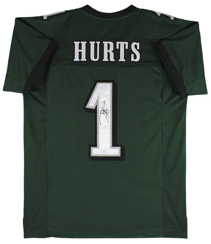 Jalen Hurts Authentic Signed Green Pro Style Jersey Autographed JSA