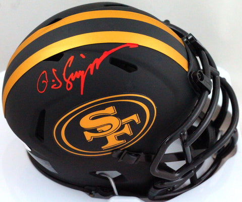 OJ Simpson Autographed 49ers Eclipse Mini Helmet- JSA W *Red