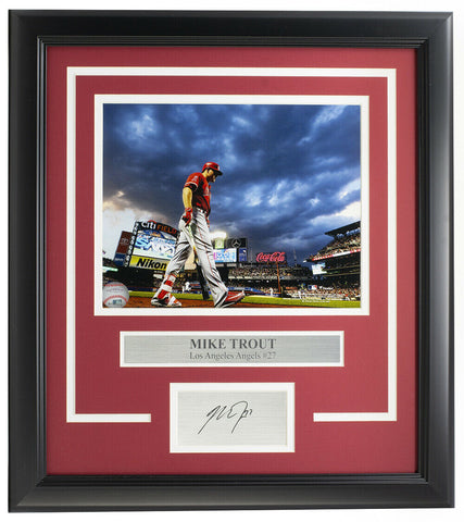 Mike Trout Framed 8x10 Los Angeles Angels Photo w/Laser Engraved Signature
