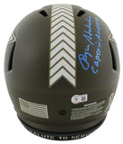 Roger Staubach "CA" Signed Salute To Service F/S Speed Proline Helmet BAS Wit