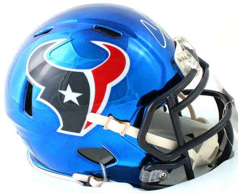 Andre Johnson Signed Houston Texans Chrome Speed Mini Helmet- JSA W Auth *White