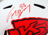 Tony Gonzalez Autographed F/S KC Chiefs Lunar Authentic Helmet- Beckett W *Red
