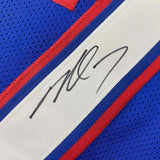 Framed Autographed/Signed Michael Mike Vick 33x42 Pro Bowl Blue Jersey PSA COA