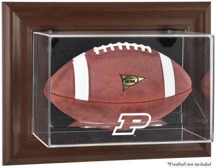 Purdue Boilermakers Brown Framed Wall-Mountable Football Display Case