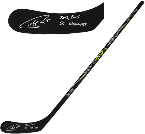 Andrew Shaw Signed Franklin Power X 48" FS Hockey Stick w/13, 15 Champs (SS COA)