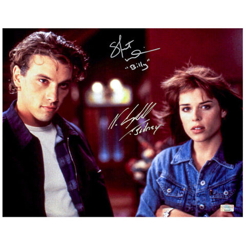 Neve Campbell, Skeet Ulrich Autographed Scream Sidney and Billy 11x14 Photo