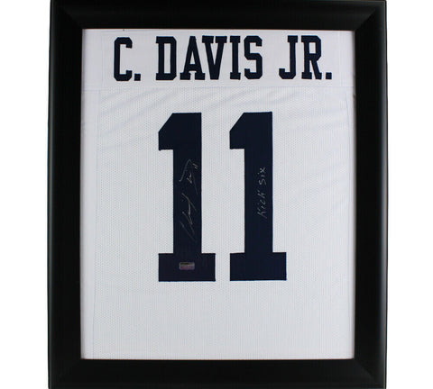 Chris Davis Jr Signed Auburn Framed Custom White Jersey with "Kick Six" Insc
