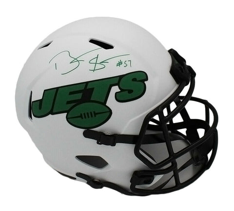 Bart Scott Signed New York Jets Speed Full Size Lunar NFL Helmet