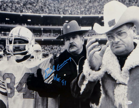 Earl Campbell Signed Oilers 16x20 With Bum Phillips Photo With HOF- JSA W Auth