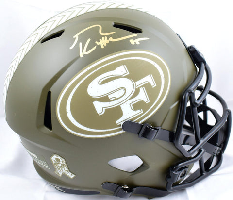 George Kittle Autographed 49ers F/S Salute to Service Speed Helmet-BeckettW Holo