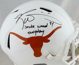 Ricky Williams Signed Longhorns F/S Riddell Speed Helmet w/Insc -JSA W Auth *btW