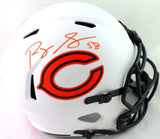 Roquan Smith Autographed Chicago Bears Lunar Speed F/S Helmet- Beckett W *Orange