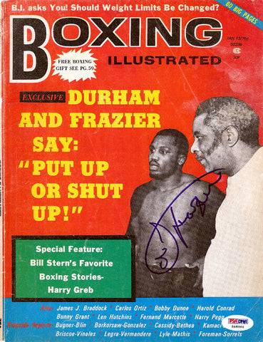 Joe Frazier Autographed Signed Boxing Illustrated Magazine Cover PSA/DNA #S48966