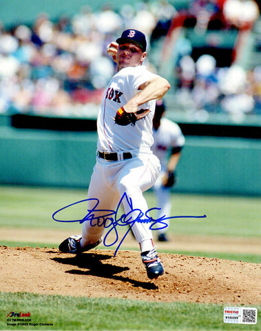Roger Clemens Signed Boston Red Sox Pitching Action 8x10 Photo - (Tri-Star COA)