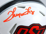 Thurman Thomas Autographed Oklahoma State White Speed Mini Helmet-Beckett W Holo