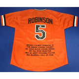 Brooks Robinson Signed Baltimore Orioles Career Highlight Stat Jersey (JSA COA)