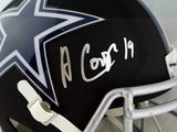 Amari Cooper Autographed F/S Dallas Cowboys Flat Black Helmet- Beckett W Auth *S