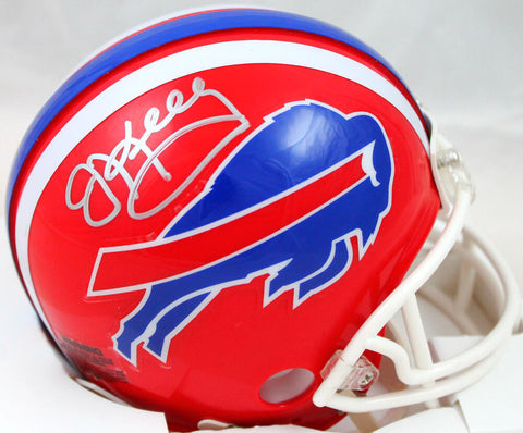 Jim Kelly Autographed Buffalo Bills 87-01 Mini Helmet-Beckett W Hologram *Silver
