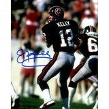 Framed Jim Kelly Signed Houston Gamblers Vertical 8x10 Photo