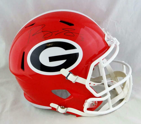 Roquan Smith Autographed Georgia Bulldogs F/S Speed Helmet-Beckett Auth *Black