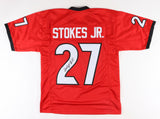 Eric Stokes Signed Georgia Bulldogs Jersey (JSA COA) 2021 Packers 1st Round Pick