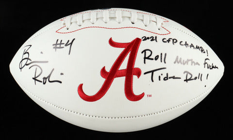 Brian Robinson Signed Alabama Crimson Tide Logo Football (Beckett COA) See Photo