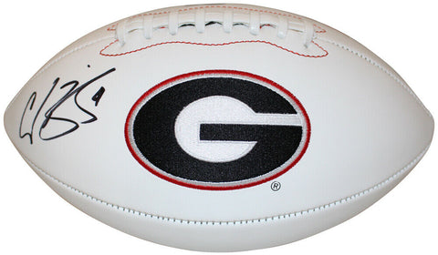 Champ Bailey Autographed/Signed Georgia Bulldogs Logo Football Beckett 35613