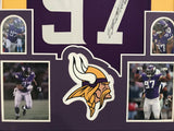Everson Griffen Signed Minnesota Vikings 34x42 Framed Jersey Display (JSA COA)