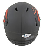 Bears Cole Kmet Authentic Signed Eclipse Speed Mini Helmet BAS Witnessed