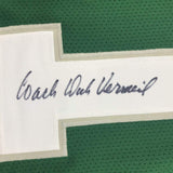 Framed Autographed/Signed Dick Vermeil 33x42 Philadelphia Green Jersey JSA COA