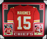 PATRICK MAHOMES (Chiefs red SKYLINE) Signed Autographed Framed Jersey Beckett
