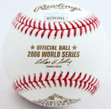 Ryan Howard Autographed Rawlings World Series OML Baseball w/08 WS Champs-JSA W